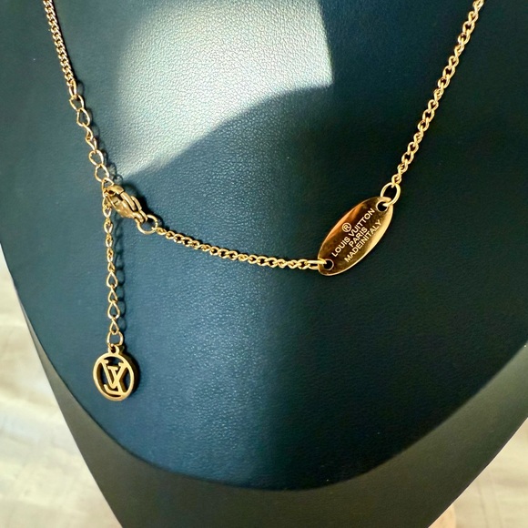 Upcycled Louis Vuitton Elegant Gold Pendant Necklace.. - Picture 4 of 4